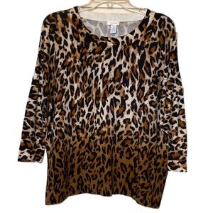 Chico’s Leopard Animal Print Sweater